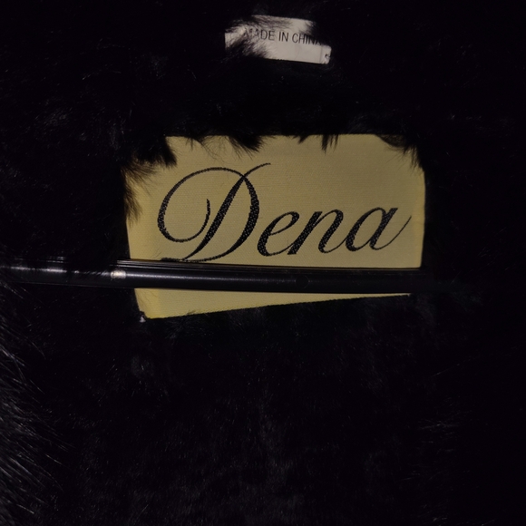 Women's Black Fur Coat Authentic Genuine Fox & Rex Rabbit 100% - Picture 15 of 16